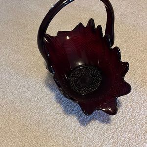 Beautiful glass red basket